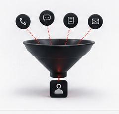 Leads from every channel funnelled into one place